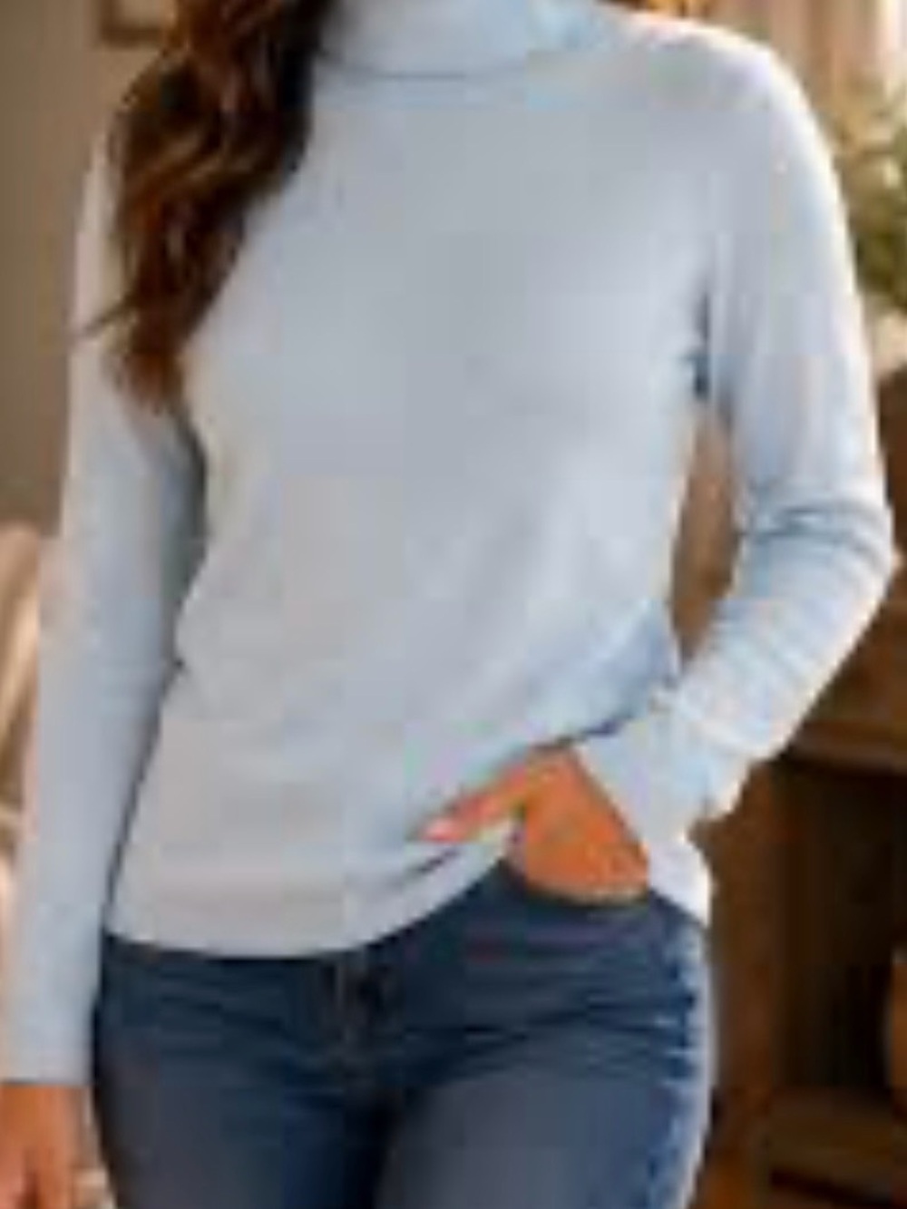 Classiques Entier Pale Blue Turtleneck Sweater